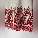 Serie Suncoo White Collar Button Down Top Red Eyelet Detail Size T1 Small Photo 2