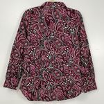 Jessica London New  Paisley Print Button Down Shirt Black Pink Size 12W Photo 5