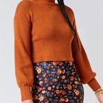 Francesca's Francesca’s Larissa Camel Turtleneck Crop Sweater Photo 0