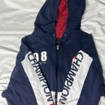 Copper Rivet Men's Red, White, Navy 1998 Full Zip Hoodie Size 3XL Blue Photo 2