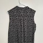 Sleeveless Popover Blouse Black White Polka Dots Size M Photo 6