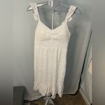 Lila Rose Lily Rose molded cup flutter sleeves eyelet midi dress size large Photo 4