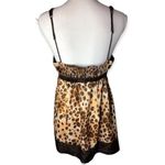 Morgan Taylor  Intimates Cheetah Print Satin Babydoll Slip Dress Photo 2