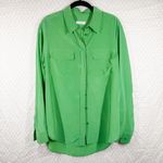 Equipment  Green Signature Slim Fit Silk Button Down Top Photo 1