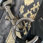 Coach Vintage HAMPTONS BLACK SIGNATURE C PYTHON STRIPE TOTE Big Logo Photo 5