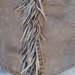 ATELIER Cowgirl sz M tan Leather Suede Rider Jacket middle fringe lace u… Size M Photo 3