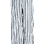 Abercrombie & Fitch Blue and White Striped Wide Leg Pants Photo 0