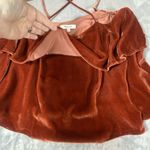 Madewell  Women's‎ Small Camisole Tank Top Ruffle Velvet Hippie Y2K Boho Babydoll Photo 4