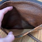 Leather Crossbody Bag Snake skin Brown Blue‎ Photo 5