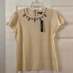 Antonio Melani  Short Sleeve Shirt size M length 23” bust 34” color Ivory Photo 0