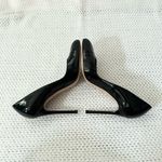 Gianvito Rossi Black Patent Leather Stiletto Heel Almond Toe Classic Pumps 39 Photo 10