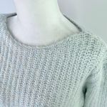 Lumière New Lumiere Bell Sleeve Boat Neck Soft Knit Sweater Light Blue Size Large Photo 3