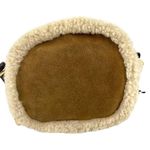 UGG  Sheepskin Crossbody Bag with Leather and Chain Strap Bow Tan Suede Small Photo 15