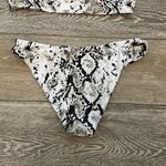 SheIn Swimwear Sz M Black & White Snakeskin Print Bikini Set Top & Bottom Photo 5
