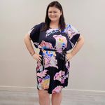 Trina Turk  Black Tropical Swimsuit Cover Up - Size 16 Photo 2