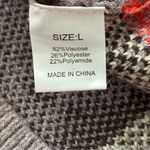 Boutique Knit Sweater Pullover Ribbed Crew Neck Purple Aztec Women’s Size Large Photo 8