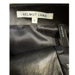 Helmut Lang  Black Leather Mini Skirt Button Front in Size 4 Photo 6