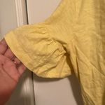 ZARA  Cropped Ruffle Sleeve Yellow T-Shirt Photo 1