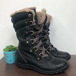 Timberland Mount Hope Mid Waterproof Lace Up Black Faux Fur Winter Boots Size 6 Photo 0