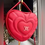Juicy Couture  Only U Red Heart Crossbody Bag NWT Faux Leather Gold Chain Purse Photo 1