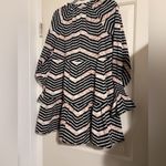 Figue $395 Chevron Striped Long Sleeve Mini Linen Dress Fairy Bohemian Resort XS Photo 2