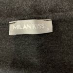 Milan Kiss Ribbed Top Small Gray Long Sleeve Slim Fit Basic V Neck Photo 5