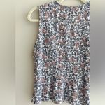 Sim & Sam Dusty Rose and Blue Floral Smocked Tank Top, Size Large Photo 11