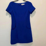 Eliza J  Dress Cobalt Blue Pockets Size 4petite Photo 1