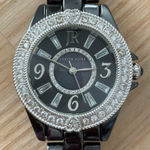 Judith Ripka Ceramic Bracelet Ladies Watch Pearl Dial Crystal Embellishments Photo 0