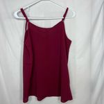 EUC Goory women’s dark red mesh bordered adjustable strap loose tank top medium Photo 5