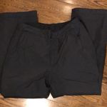 LANDS END Black Lined Snow Pants Zipper & Snap Close Internal Tab Sz MED 10/12 Photo 0