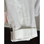 Chico's  2 US Large Womens White Cargo Cuffed Pants Pockets Beach Preppy Boho Photo 4