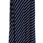 Talbots A-Line Midi Skirt Womens M Navy Blue Knit White Stripe Nautical Coastal Photo 2