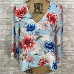 Lush Clothing Lush Floral Lace Up Open Back Top Photo 0