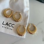 Croissant Hoops Earrings Chunky Hoop Earrings Gold Hoop Earrings Photo 4