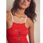 NEW Free People HAH Blood Orange Lace Top 2 Bottom Lace Photo 1