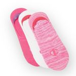 Champion new 𖠌 3 Pack Performance Invisible Liner Socks 𖠌 Pink White Space Dye Photo 0