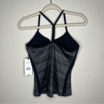 Stori Textured‎ Wash Striped Shelf Bra Racerback Tank Gray Size 6 Photo 8