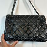 VALENTINO ARMANI Italian Lambskin Leather Pewter Chain Immaculate Silver Photo 7