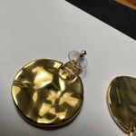 J.Crew Signed Gold Tone Door knocker Dangle Pierced Earrings Photo 6