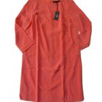 Tibi NWT New York Essential Shift in Coral Slit Hem Silk Dress 0 Photo 1