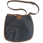 Talbots ‎ Women’s Crossbody Size 11.5X10.5 Gray & Brown Photo 0