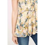 Anthropologie Floreat Anafa Tiered Tank Top Orange Floral Print, Size 0 Photo 6