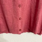 Talbots Womens Cardigan Sweater Pink V-Neck Button Ruffle Neckline Size Large Photo 7