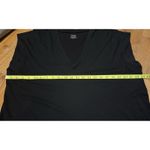 Frame  Le Mid Rise V Neck Tee Organic Pima Cotton Black Size XL Photo 5