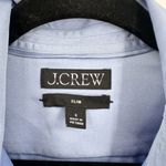 J.Crew  Slim-fit drapey button down‎ shirt luster crepe satin blue Size 6 Small Photo 3