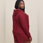 Torrid Red Super Soft Plush Waffle Lounge Cardigan & Romper Sleep Set - size 1 Photo 15