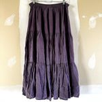 Double D Ranch Midi Tiered Skirt Elastic Waistband Pull On Western Purple Medium Photo 4