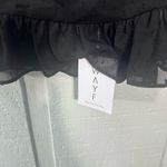 WAYF  Black Flutter Sleeve Crop Top Size XS NWT Photo 3