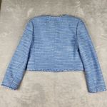 J.Crew  Louisa Lady Jacket Blazer in Sequin Tweed Blue Size 4 Photo 8